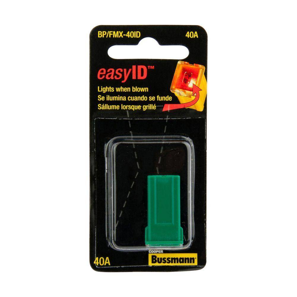 Bussmann BP/FMX-40ID Blade Fuse, 40 A, 32 VDC, Green