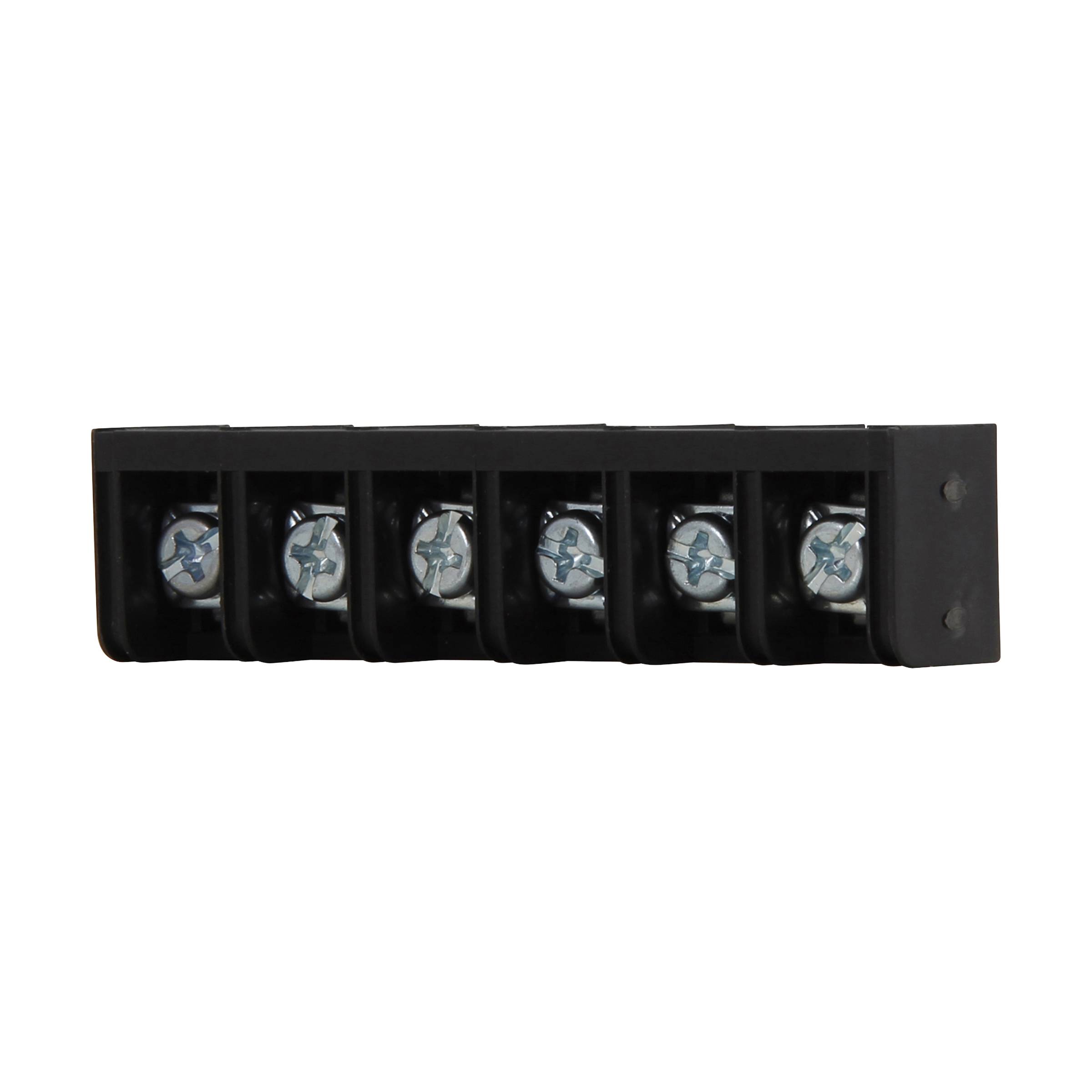 Bussmann CB30220807 Closed Back Terminal Block Strips and Barrier Block, 600 VAC, 22 to 12 AWG Wire, Black