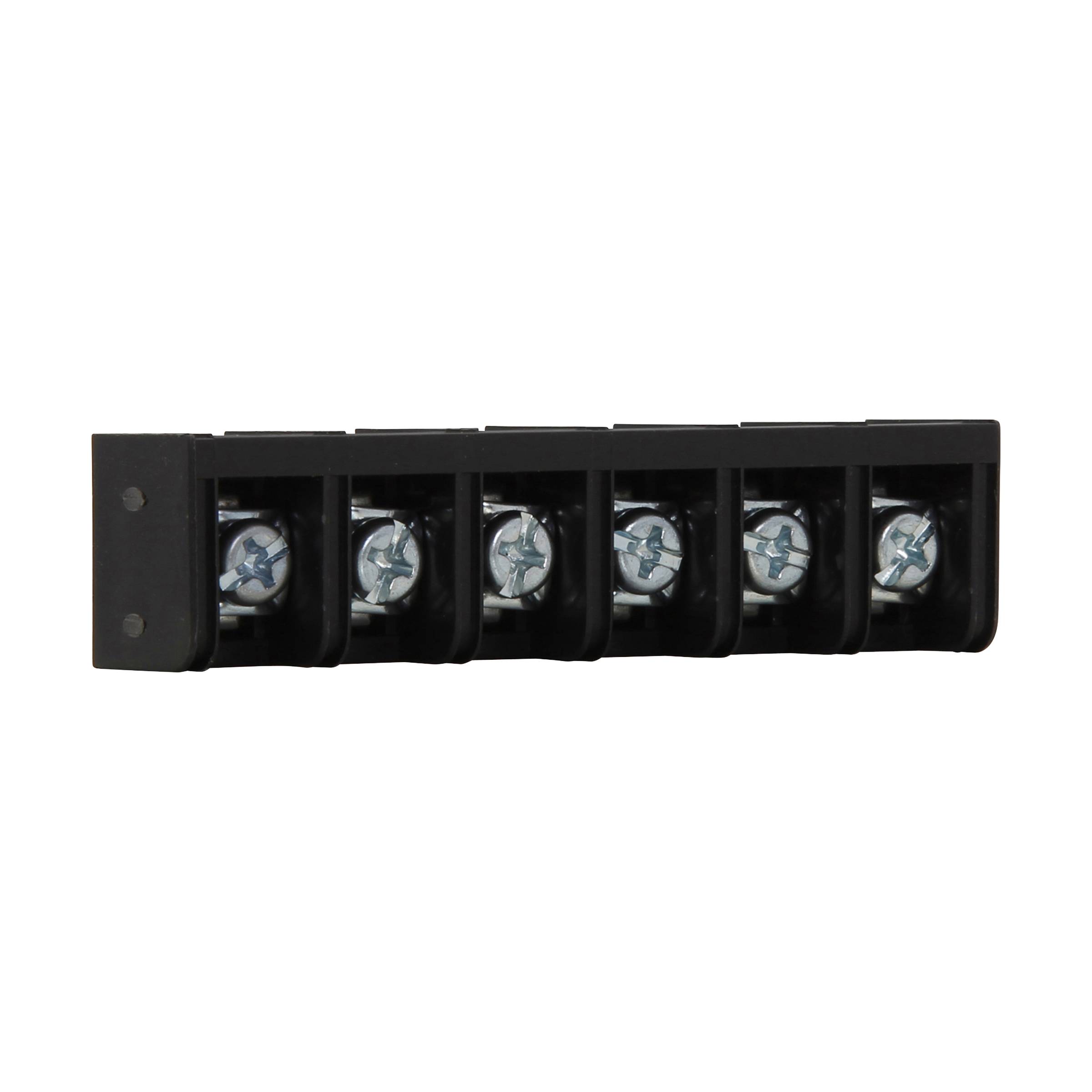 Bussmann CB30220807 Closed Back Terminal Block Strips and Barrier Block, 600 VAC, 22 to 12 AWG Wire, Black