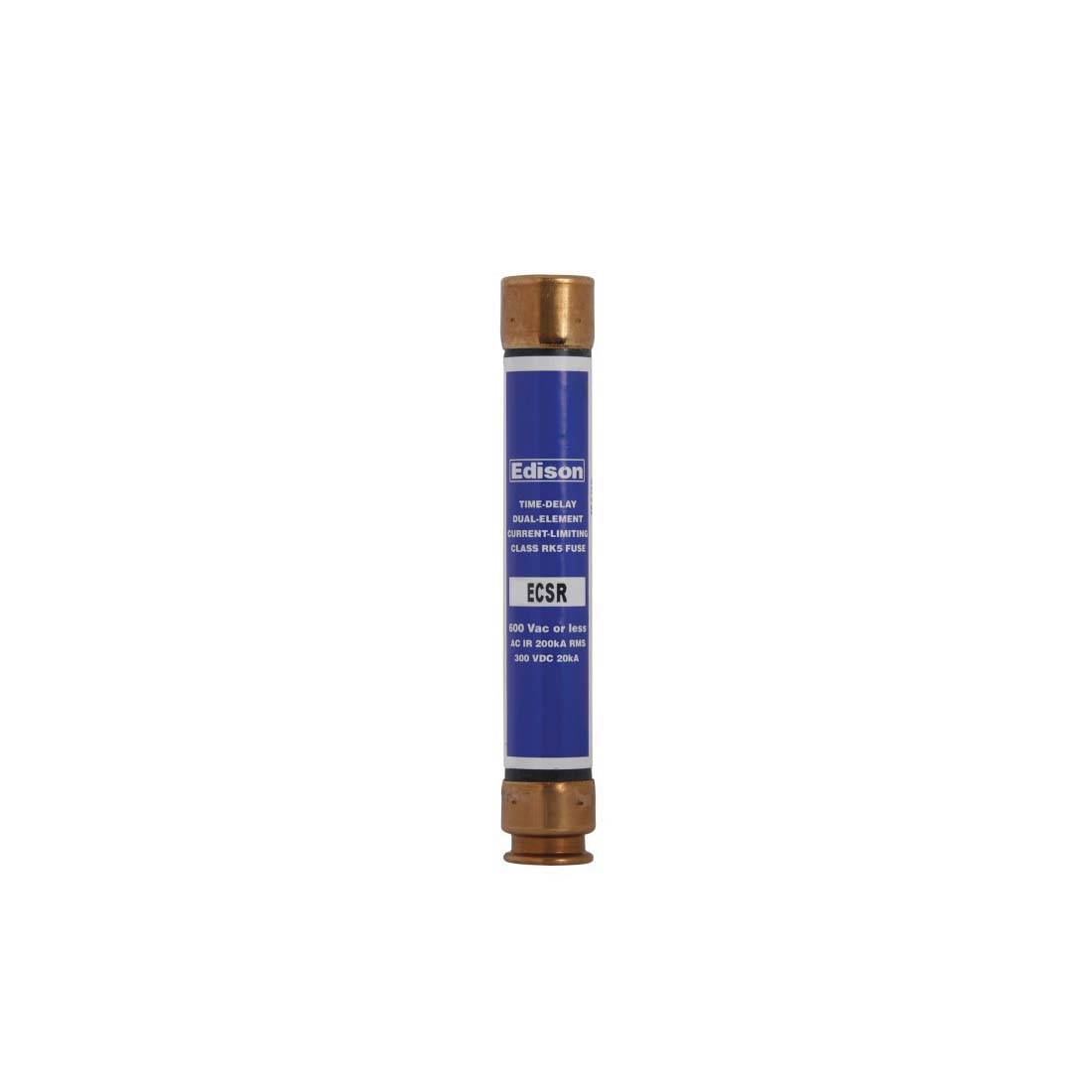 Bussmann Bullet™ ECSR17.5 Current Limiting Time Delay Fuse, 17.5 A, 600 V, 200 kA Interrupt, RK5 Class, Bullet Body