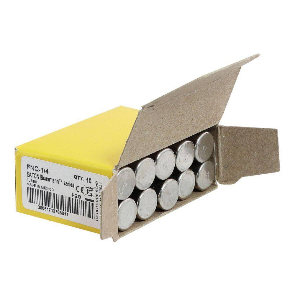 Bussmann Tron® FNQ-1/4 Low Voltage Supplemental Time Delay Midget Fuse, 1/4 A, 500 VAC, 10000 A Interrupt, Class: Supplemental, Cartridge Body