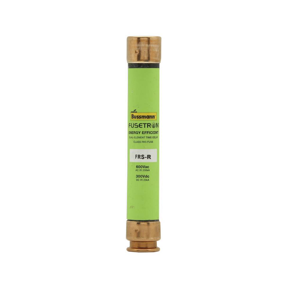 Bussmann Fusetron™ FRS-R-2-1/2 Current Limiting Time Delay Fuse, 2.5 A, 600 VAC/300 VDC, 20/200 kA Interrupt, RK5 Class, Cartridge Body