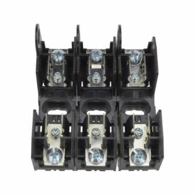 Edison HM25030-3SR Modular Fuse Block, 250 VAC, 30 A, Class: H, 18 to 10 AWG Wire, 3 Poles