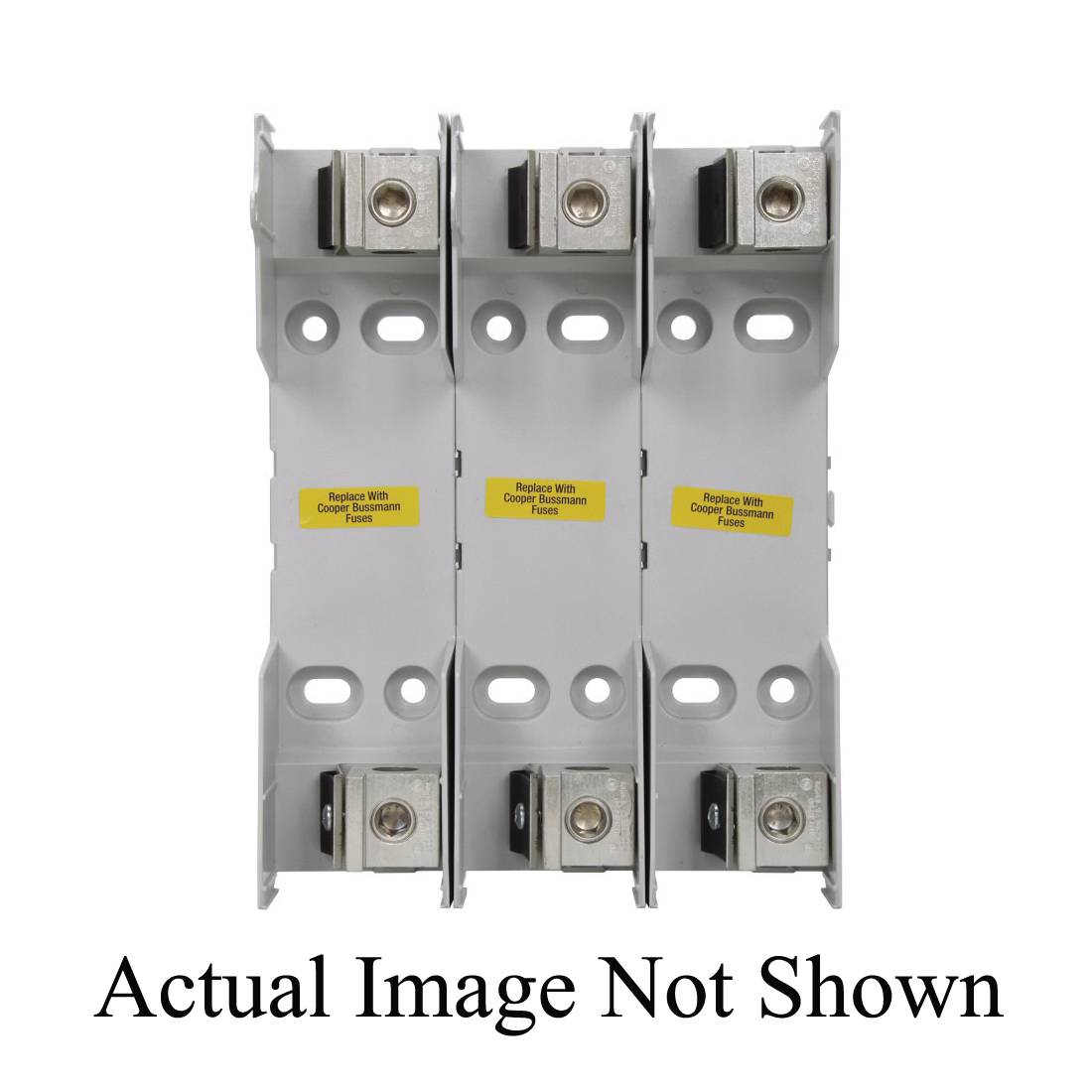 Edison HM60200-3CR HM600 Modular Fuse Block, 600 VAC, 200 A, H Class, 6 AWG to 250 kcmil Wire, 3 Poles