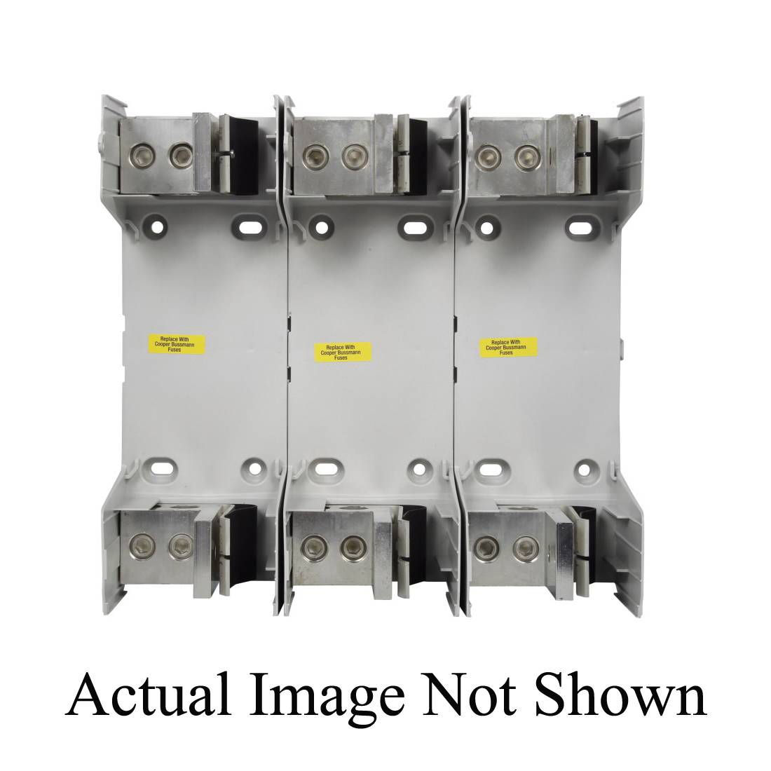 Edison HM60600-3CR HM600 Modular Fuse Block, 600 VAC, 600 A, H Class, 4 AWG to 500 kcmil Wire, 3 Poles