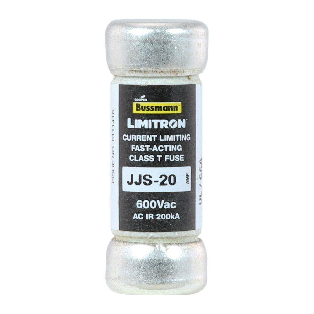 Bussmann Limitron™ T-Tron® JJS-20 Fast Acting Current Limiting Low Voltage Fuse, 20 A, 600 VAC, 200 kA Interrupt, T Class, Cartridge Body