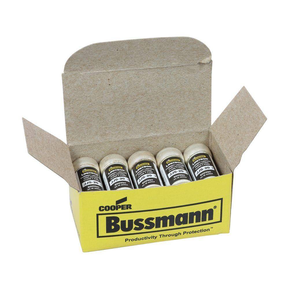 Bussmann Limitron™ T-Tron® JJS-20 Fast Acting Current Limiting Low Voltage Fuse, 20 A, 600 VAC, 200 kA Interrupt, T Class, Cartridge Body