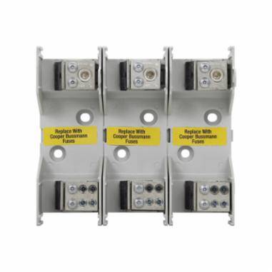 Edison JM60100-3MW14 JM600 Fuse Block, 600 VAC, 70 to 100 A, J Class, 14 to 1/0 AWG Wire, 3 Poles