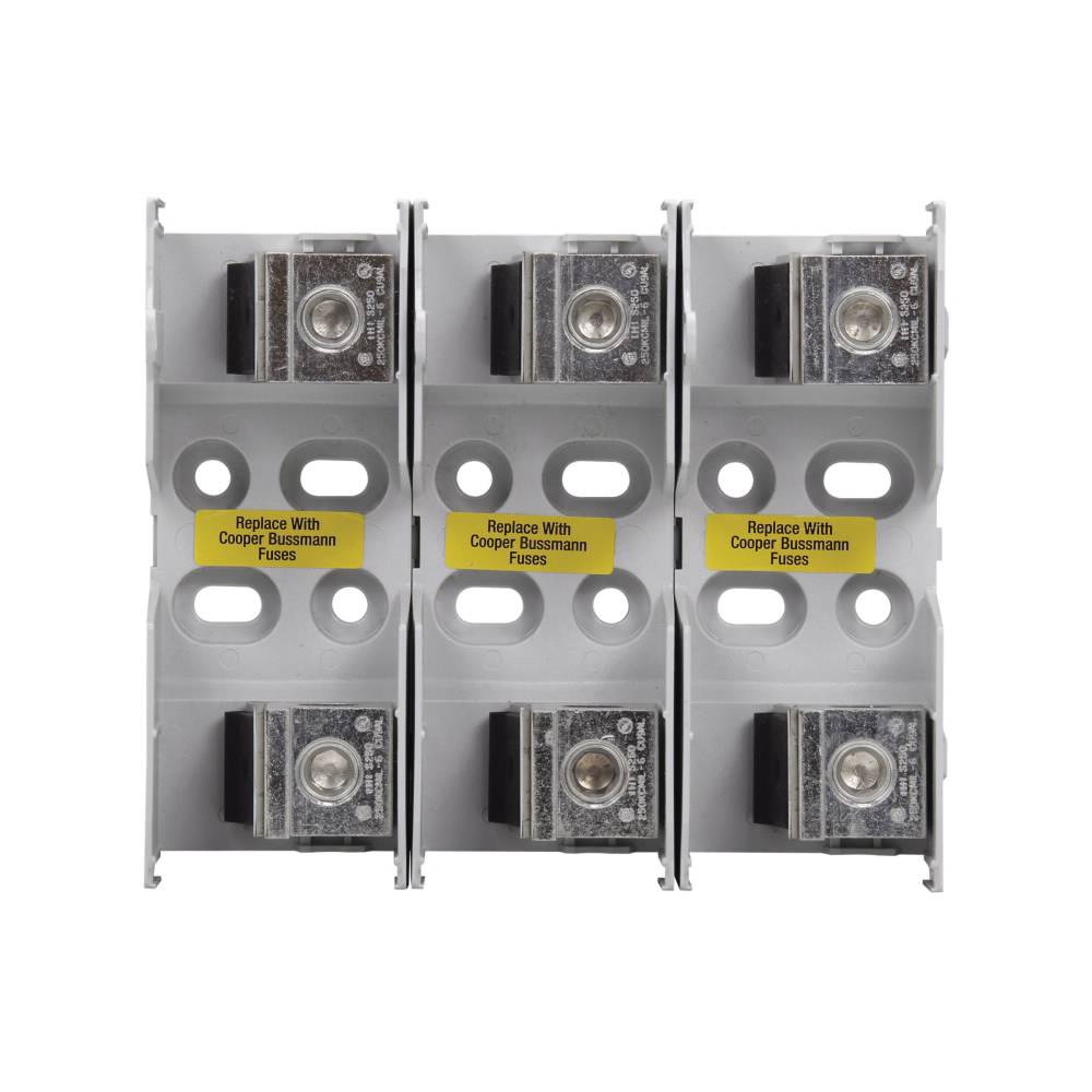 Bussmann JM60400-3CR Modular Fuse Block, 600 V, 225 to 400 A, Class: J, 600 kcmil, (2) 4 to 3/0 AWG Al Solid/Stranded Wire, 3 Poles