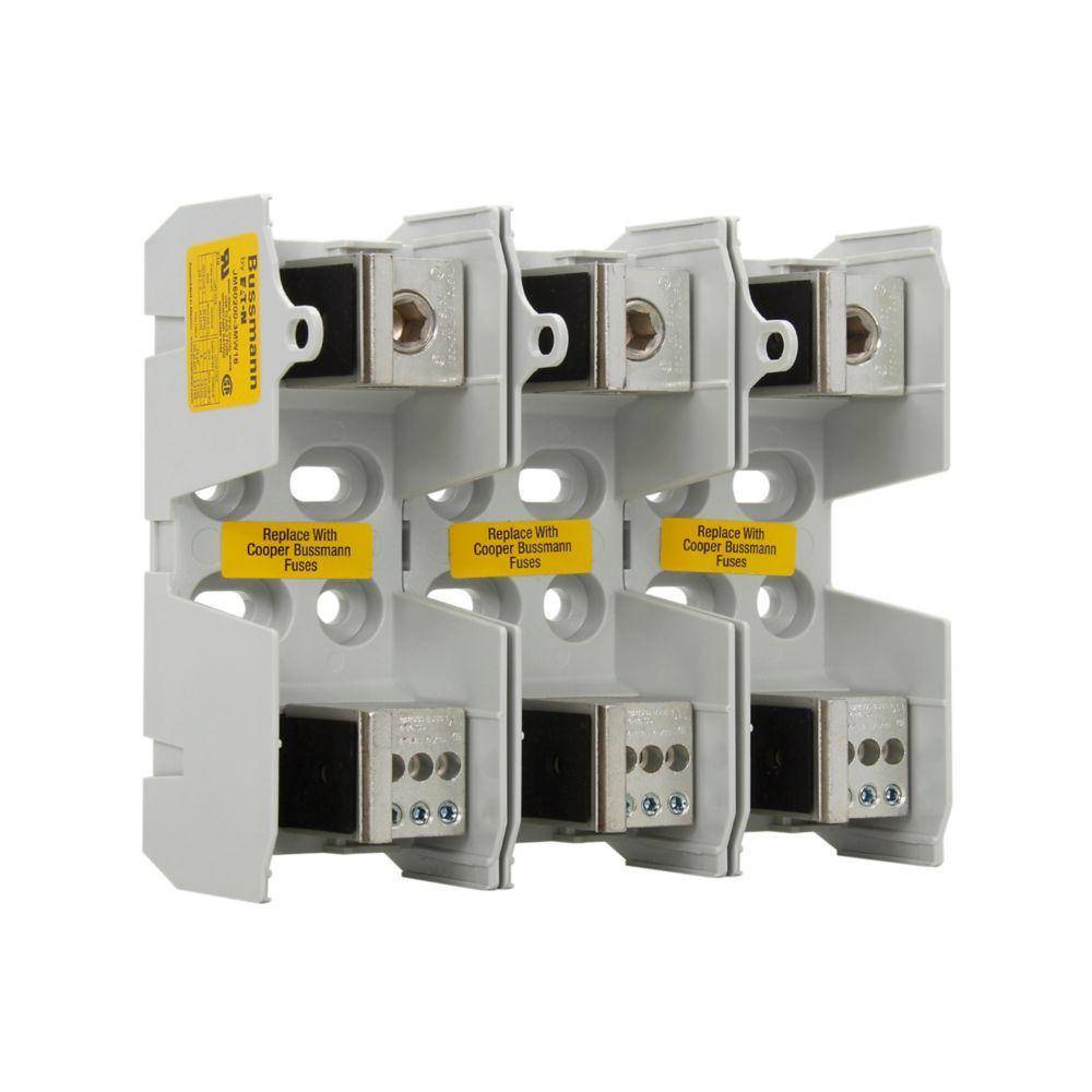 Edison JM60200-3MW16 JM600 Fuse Block, 600 VAC, 110 to 200 A, J Class, 6 AWG to 250 kcmil Wire, 3 Poles