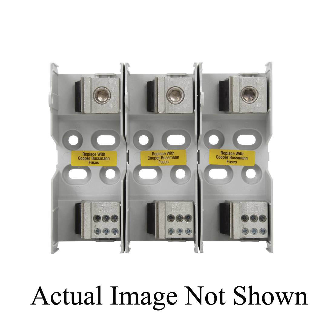Edison JM60200-3MW16 JM600 Fuse Block, 600 VAC, 110 to 200 A, J Class, 6 AWG to 250 kcmil Wire, 3 Poles