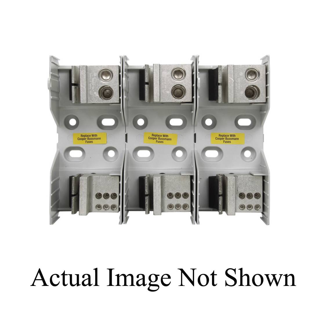 Edison JM60400-3MW26 JM600 Fuse Block, 600 VAC, 225 to 400 A, J Class, 6 AWG to 350 kcmil Wire, 3 Poles