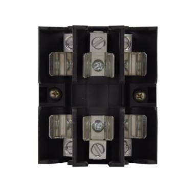 Bussmann JP60030-3CRA Pyramid Style Fuse Block With Adapter, 600 VAC/VDC, 30 A, Class: J, 14 to 2 AWG Wire, 3 Poles