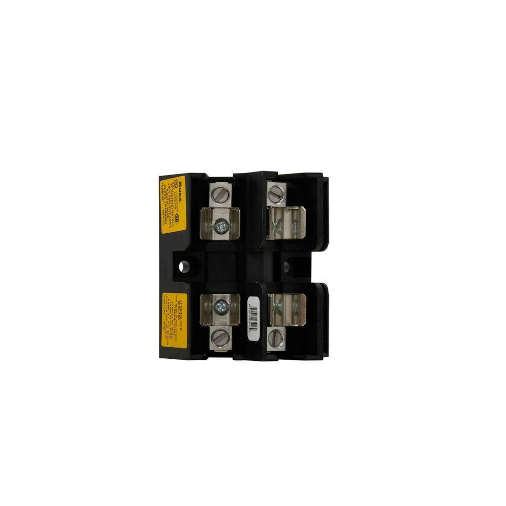 Edison JP60030-3CR Pyramid/Open Style Fuse Block, 600 VAC/VDC, 30 A, J Class, 14 to 2 AWG Wire, 3 Poles