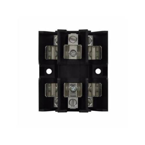 Bussmann JP60030-3PR Pyramid Style Fuse Block, 600 VAC/VDC, 30 A, Class: J, 14 to 10 AWG Wire, 3 Poles