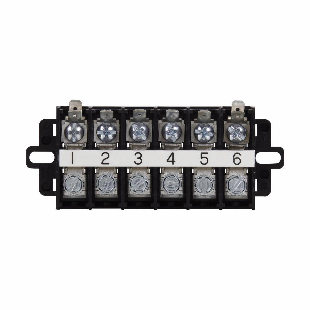Bussmann KUH6B Double Row Terminal Block Strips and Barrier Block, 600 V, 60 A, Black