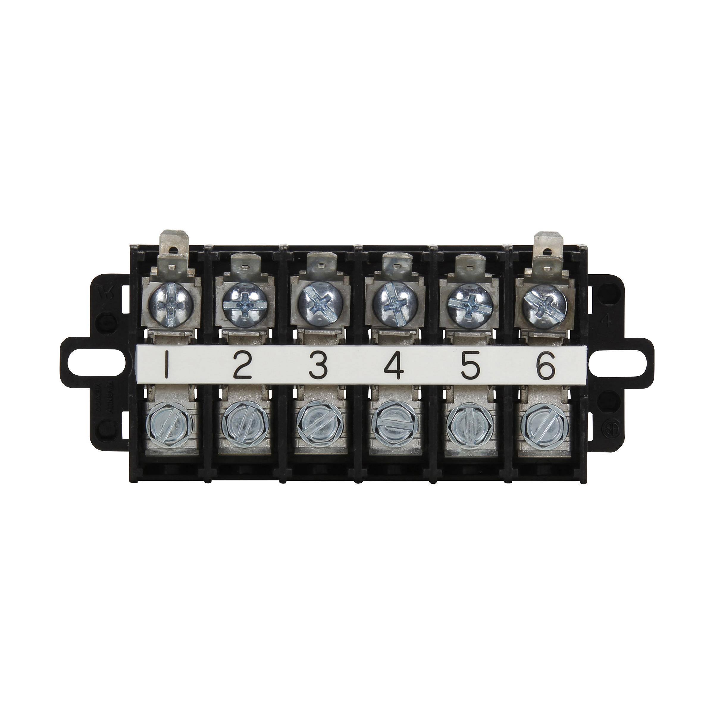 Bussmann KUH6B Double Row Terminal Block Strips and Barrier Block, 600 V, 60 A, Black