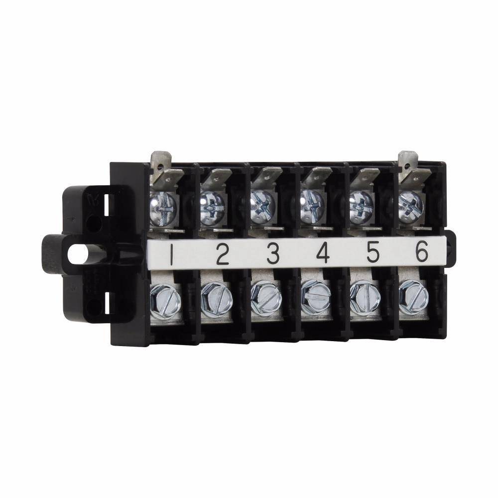 Bussmann KUH6B Double Row Terminal Block Strips and Barrier Block, 600 V, 60 A, Black