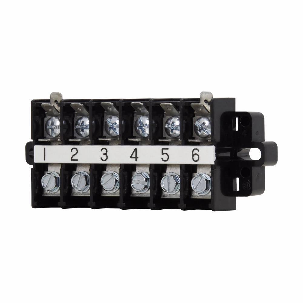 Bussmann KUH6B Double Row Terminal Block Strips and Barrier Block, 600 V, 60 A, Black