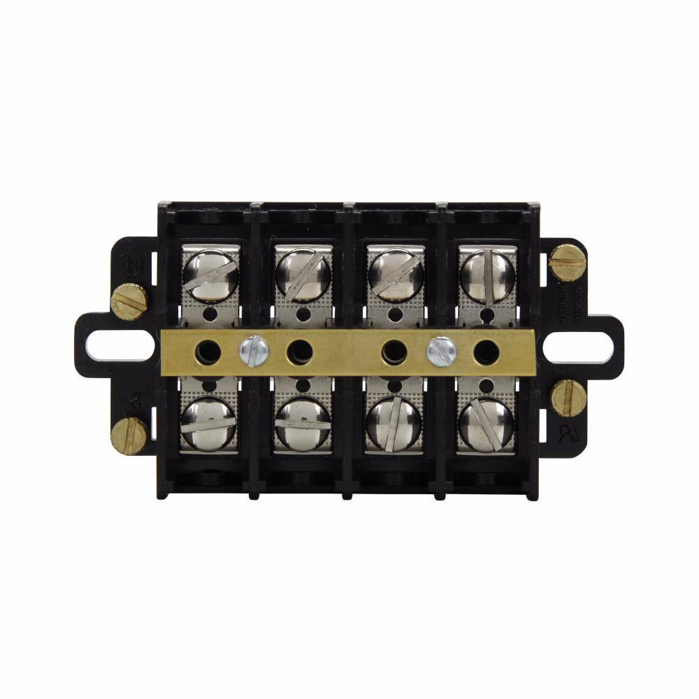 Bussmann KUSC2-WC Double Row Terminal Block Strips and Barrier Block, 600 V, 60 A, Black