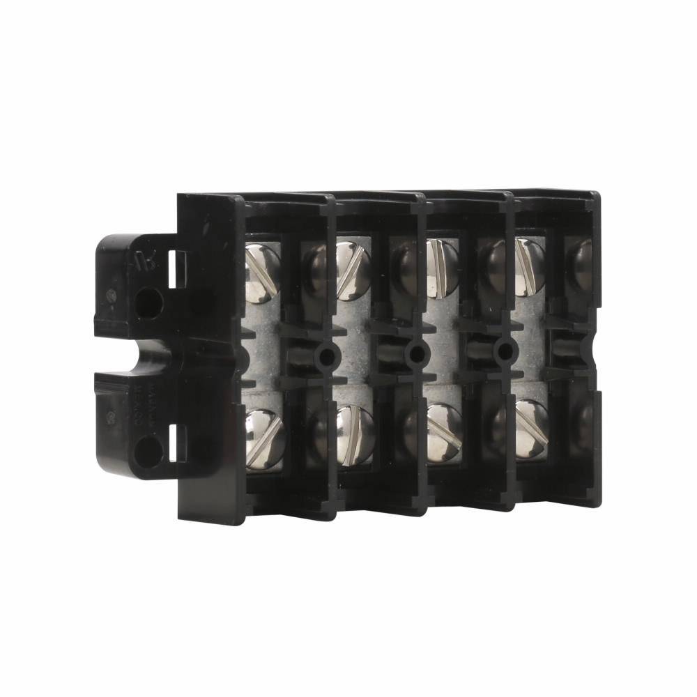 Bussmann KUXRL12-BP Short Block Terminal Block Strips and Barrier Block, 600 V, 60 A, Black