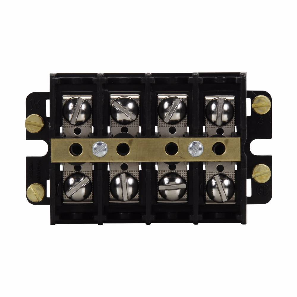 Bussmann KUXSC12 Short Block Shorting Strap and Screw Terminal Block Strips and Barrier Block, 600 V, 60 A, Black