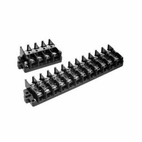 Edison KUSC4 EFSE Standard Terminal Block Strip With Shorting Strap, (4) Screws, 600 VAC, 60 A, 22 to 6 AWG Wire, Black