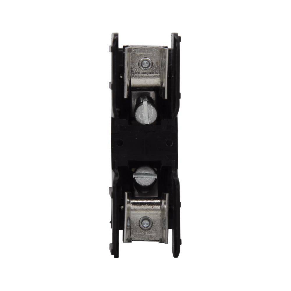 Bussmann NDNF1-BK Fuse Terminal Block, 600 V, 30 A, 22 to 8 AWG Copper Wire, 1 Pole, DIN Rail Mount
