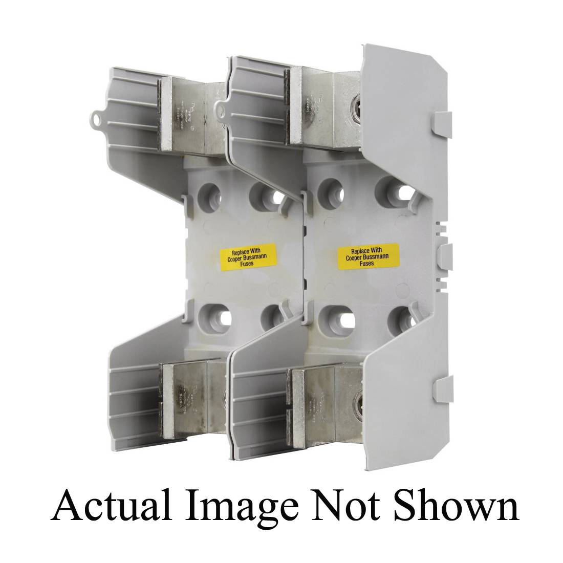 Edison RM25100-2CR RM250 Modular Knife Blade Fuse Block, 250 VAC, 100 A, Class R, 14 to 1/0 AWG Wire, 2 Poles