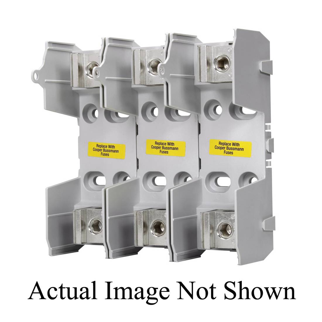 Bussmann RM25200-3CR Modular Fuse Block, 250 V, 110 to 200 A, Class: R, 1 AWG to 250 kcmil, 2 to 6 AWG, (2) 2 to 6 AWG Cu Solid/Stranded, 1 to 3/0 AWG, 6 to 2 AWG Cu Fine Stranded Wire, 3 Poles