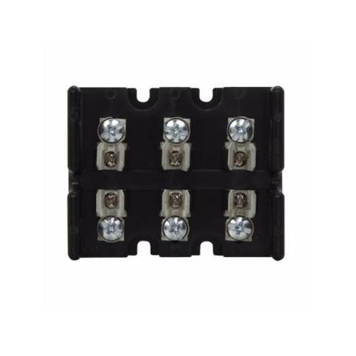 Edison T30030-3SR Open Fuse Block, 300 VAC/VDC, 30 A, Class: T, 10 AWG Cu Wire, 3 Poles