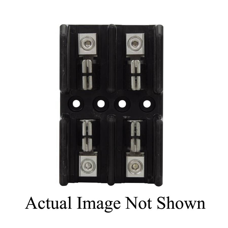 Edison T30100-3CR Open Power Fuse Block With Reinforced Spring, 300 VAC/VDC, 61 to 100 A, Class: T, 1/0 AWG Aluminum/Copper Wire, 3 Poles