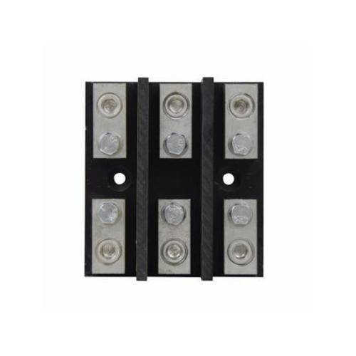 Edison T30200-3C T300 Open Style Fuse Block, 300 VAC/VDC, 101 to 200 A, T Class, 6 AWG to 250 kcmil Wire, 3 Poles