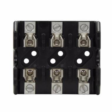 Edison T60030-3CR Open Style Fuse Block, 600 VAC/VDC, 1/2 to 30 A, T Class, 14 to 2 AWG Wire, 3 Poles