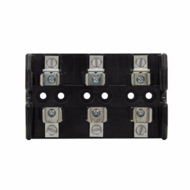 Edison T60060-3CR Open Style Fuse Block, 600 VAC/VDC, 31 to 60 A, T Class, 14 to 2 AWG Wire, 3 Poles