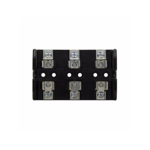 Edison T60060-3SR Open Style Fuse Block, 600 VAC/VDC, 31 to 60 A, T Class, 18 to 10 AWG Wire, 3 Poles