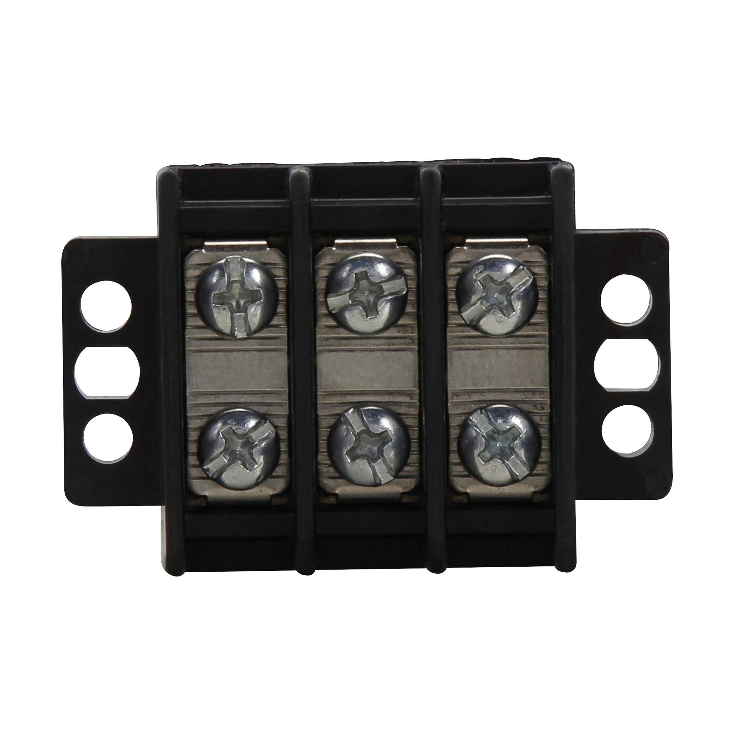 Edison TB200HB-08SP 8-Pole Terminal Block, 600 V, 30 A, Black