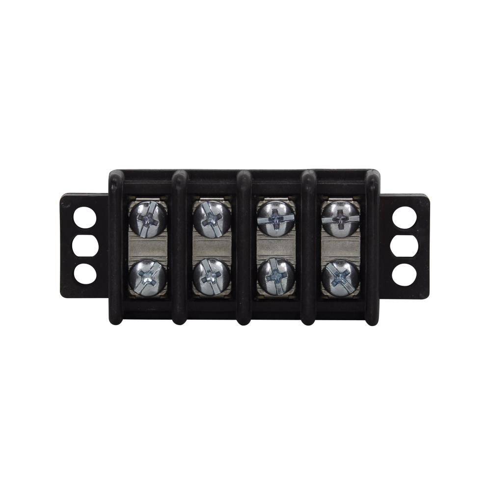 Bussmann TB300-02 Double Row Terminal Block Strips and Barrier Block, 600 V, 30 A, Black