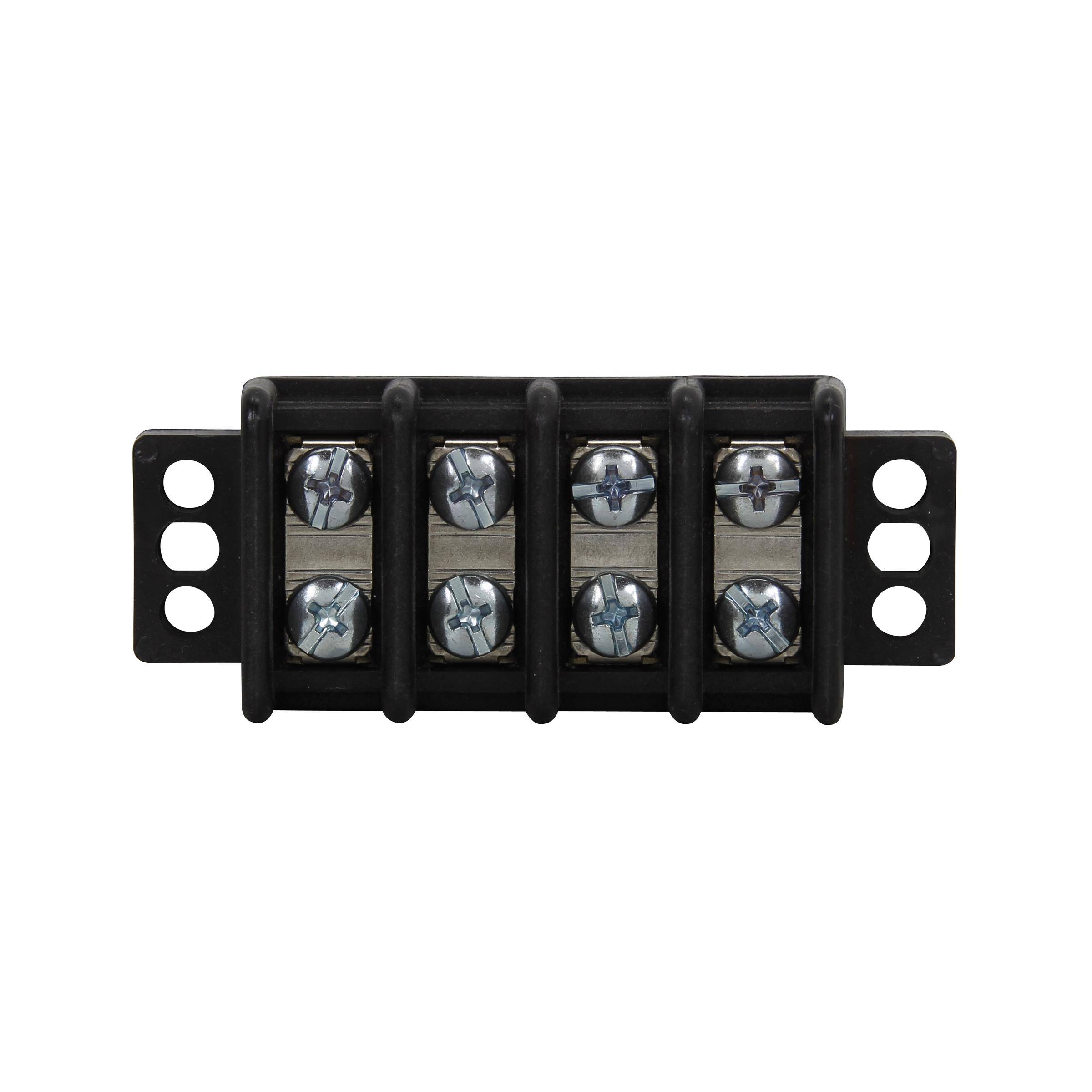 Bussmann TB300-02 Double Row Terminal Block Strips and Barrier Block, 600 V, 30 A, Black