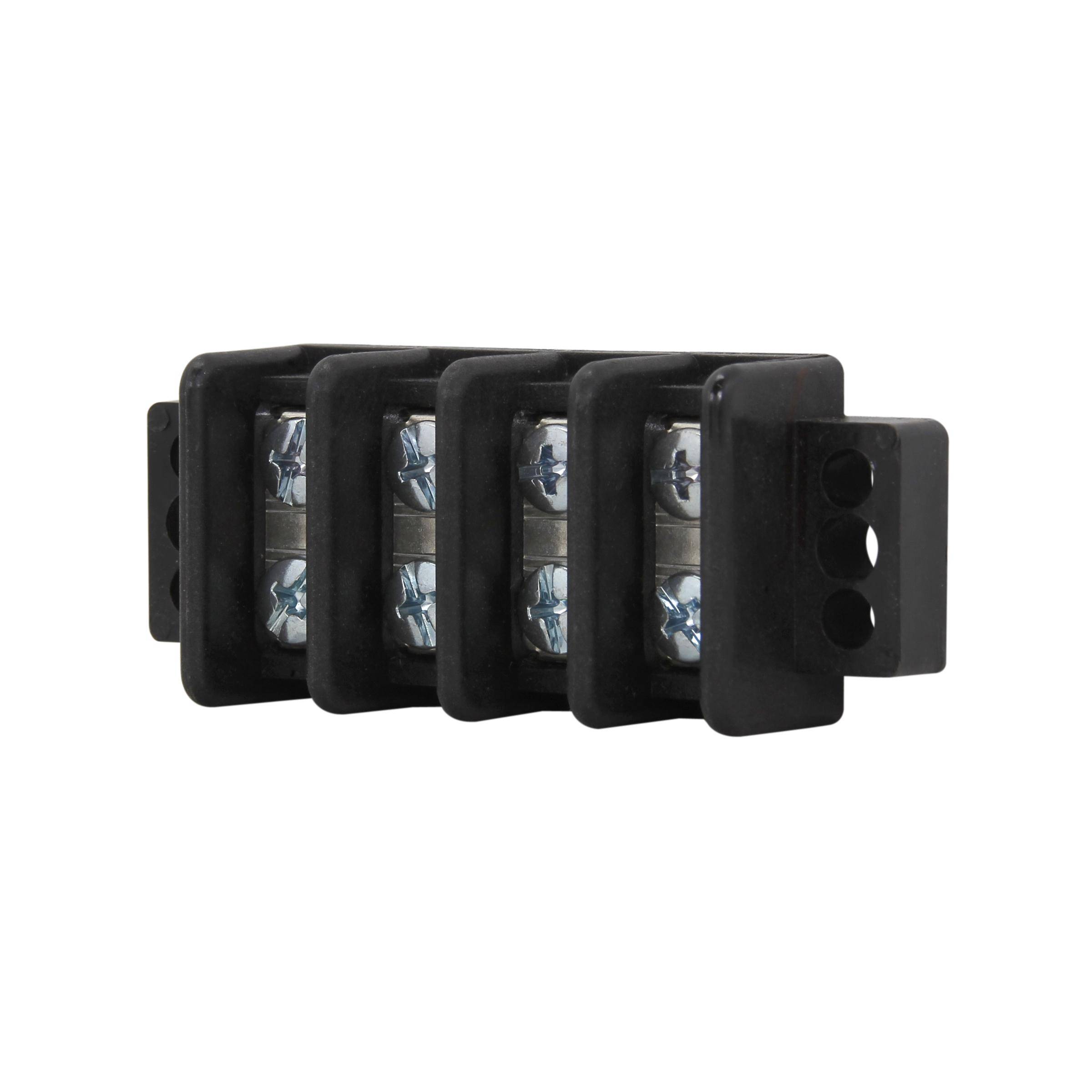 Bussmann TB300-03B Terminal Block Strips and Barrier Block, 600 V, 30 A, Black