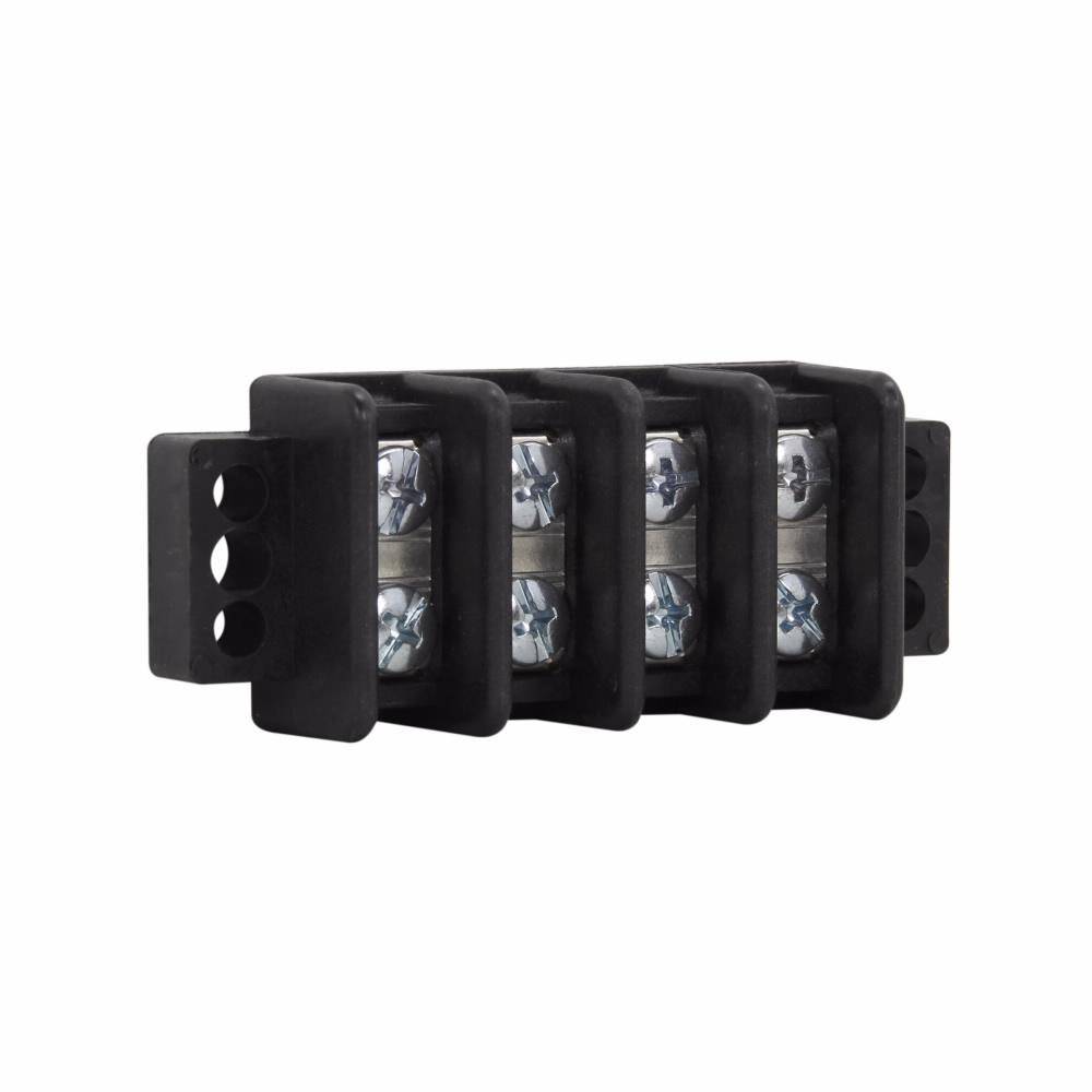 Bussmann TB300-02SP Double Row Terminal Block Strips and Barrier Block, 600 V, 30 A, Black