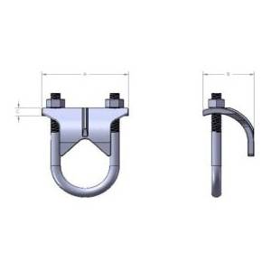 1/2" IPS Calpipe Industries Inc. S60500RA00 Conduit Right Angle Clamp