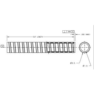 1/2" x 100' Thomas & Betts Corporation 15005-100 Carflex® Liquidtight Flexible Conduit