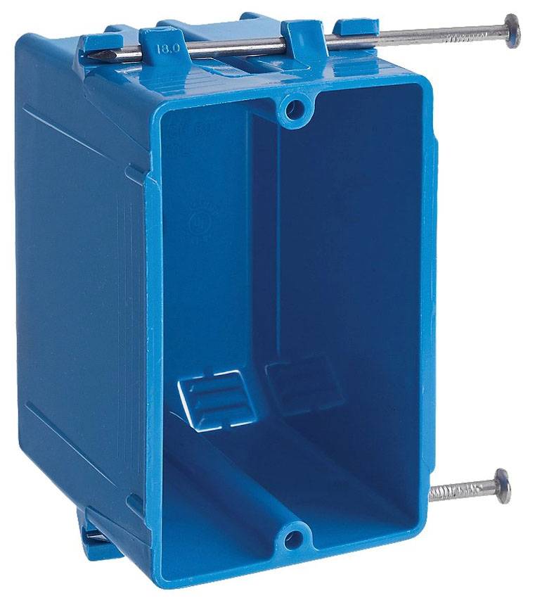 20 Cu Inch, 4-Knockout, Thomas & Betts Corporation B120A-UPC Blue™ Outlet Box, 1-Gang