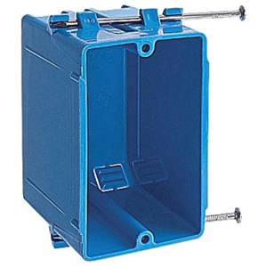 18 Cu Inch, 4-Knockout, Thomas & Betts Corporation B118A Blue™ Switch Box, 1-Gang