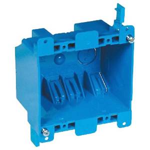 25 Cu Inch, Thomas & Betts Corporation B225R-UPC Blue™ Outlet Box, 2-Gang