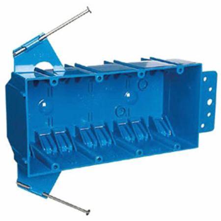 55 Cu Inch, Thomas & Betts Corporation B455A-UPC Blue™ Outlet Box, 4-Gang