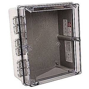 Carlon® CC12106 Factory Assembled Jic Enclosure, 10 in W x 6 in D 12 in H, NEMA 1/3/3S/3X/3SX/4/4X/12/13 NEMA Rating, Polycarbonate