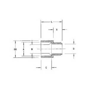 Carlon® E943F Non-Metallic Terminal Adapter, 1 in, Male x Socket Thread, PVC