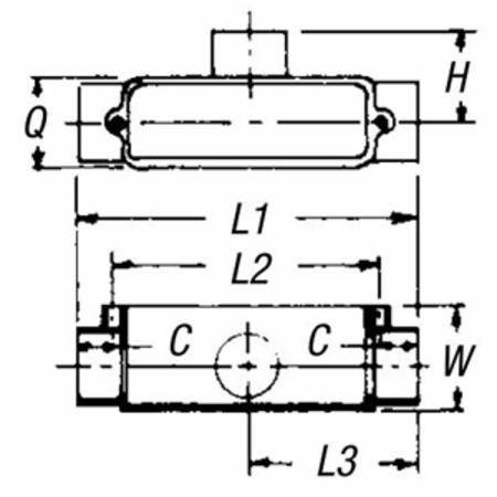 1/2" T Thomas & Betts Corporation E983D-CAR Conduit Body